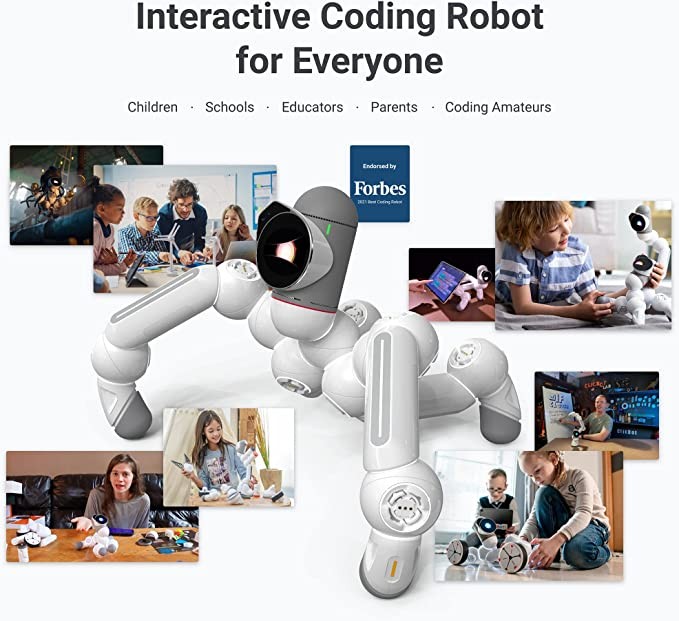 ClicBot Coding Robot Kit, STEM Safety Toys, DIY Building Block Programmable App Remote Control Robot for Kids Boys Girls Adult Age 8+ (5G Standard Kit)