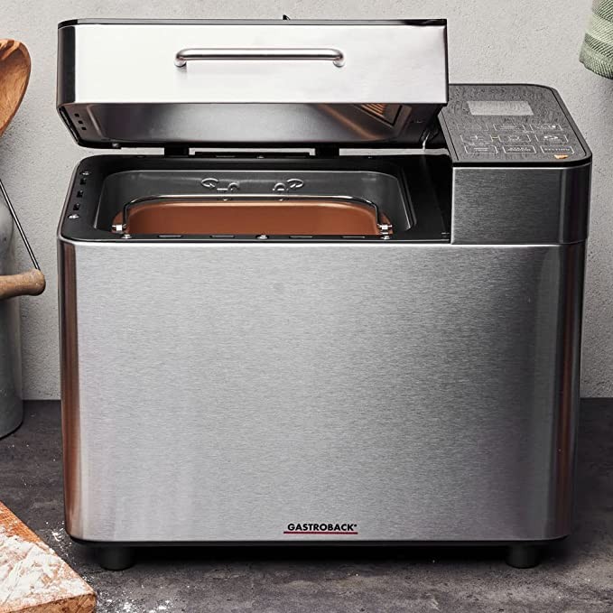 GASTROBACK 62823 Design Premium Automatic Bread Maker, 18 programs for bread, dough, jam, yogurt and ice cream, gluten-free and defrost programs, timer, for 1000 g of bread