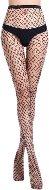 EELLAO 6 pairs of black mesh stockings, nylon pantyhose, thigh socks, women's pantyhose, long tube pantyhose