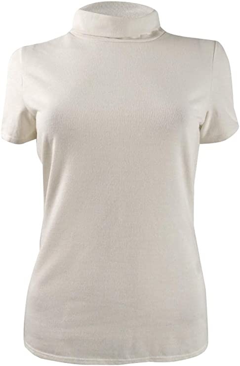 Rachel Roy Cotton Turtleneck, August Natural, Small